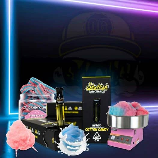 Skyhigh Cotton Candy Cart contains 90.4% THC level filled with 1100MG oil