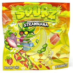 Sourz 600mg gummies - Strawnana Flavor